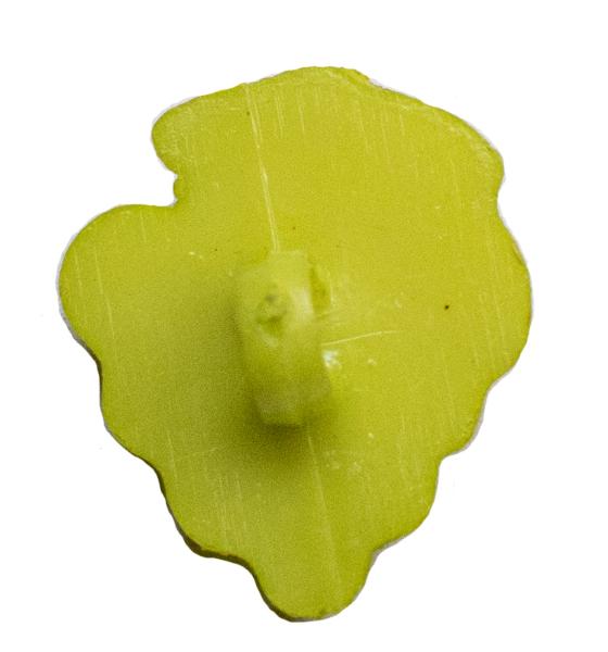 Kids button as a heart in light green 18 mm 0,47 inch